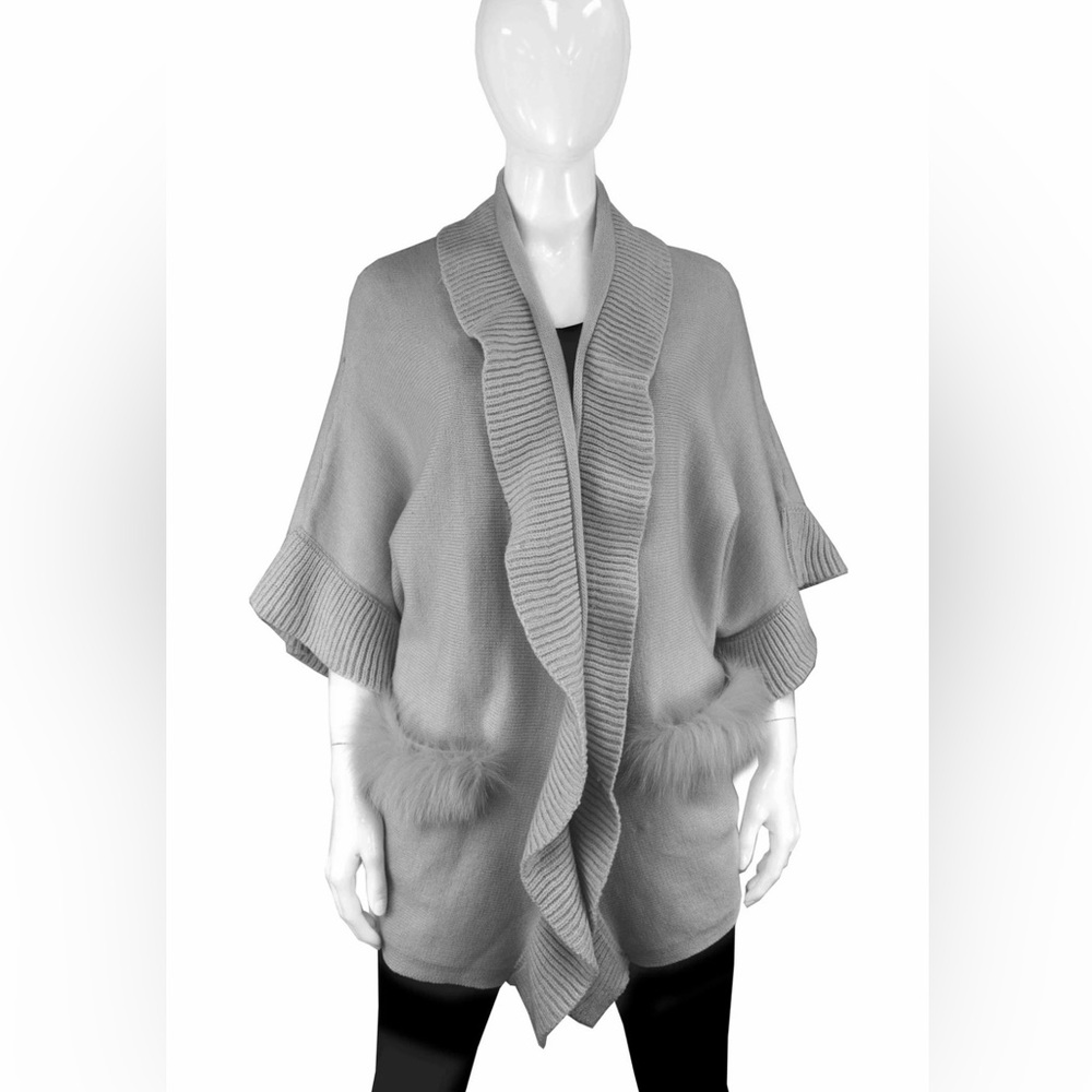 Mitchie’s Cardigan with Fur Trim